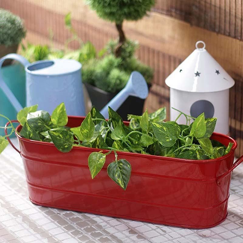 Buy Grow Greens Planter- Red Pots & Planters from Vaaree