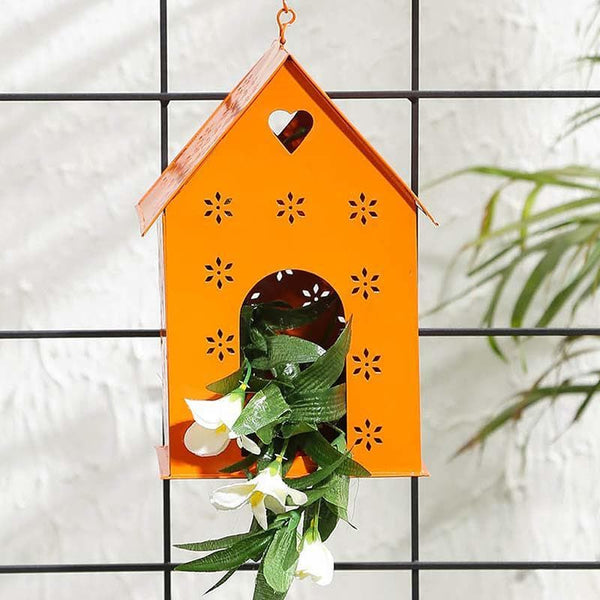 Buy Hello Birds Green Birdhouse- Orange Pots & Planters from Vaaree