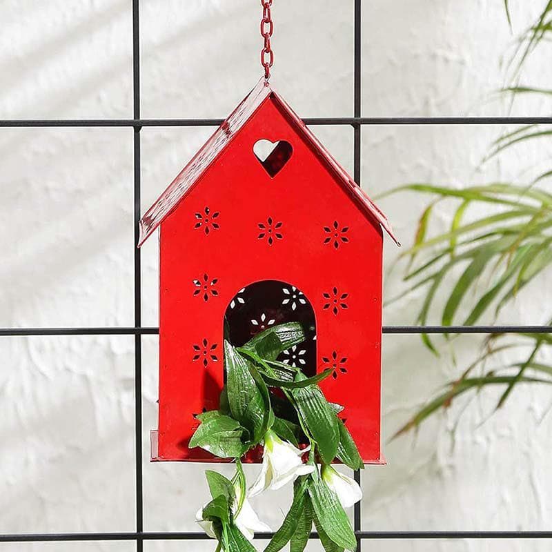 Buy Hello Birds Green Birdhouse- Red Pots & Planters from Vaaree