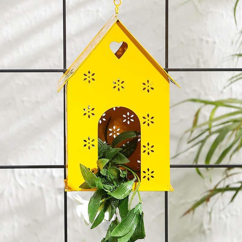 Buy Hello Birds Green Birdhouse- Yellow Pots & Planters from Vaaree