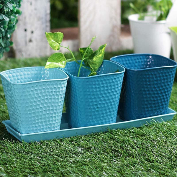 Buy Herb It Here Plantar - Blue Pots & Planters from Vaaree