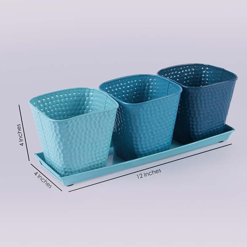 Buy Herb It Here Plantar - Blue Pots & Planters from Vaaree