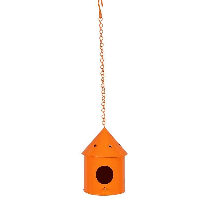 Buy Peek-A-Boo Birdhouse Hanging Planter- Orange Pots & Planters from Vaaree