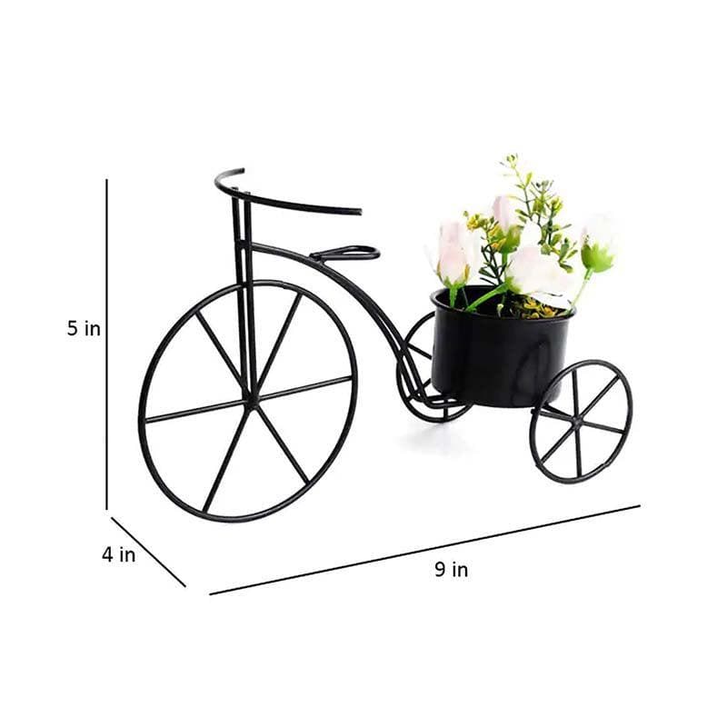 Buy Petite Bicycle Planter- Black Pots & Planters from Vaaree