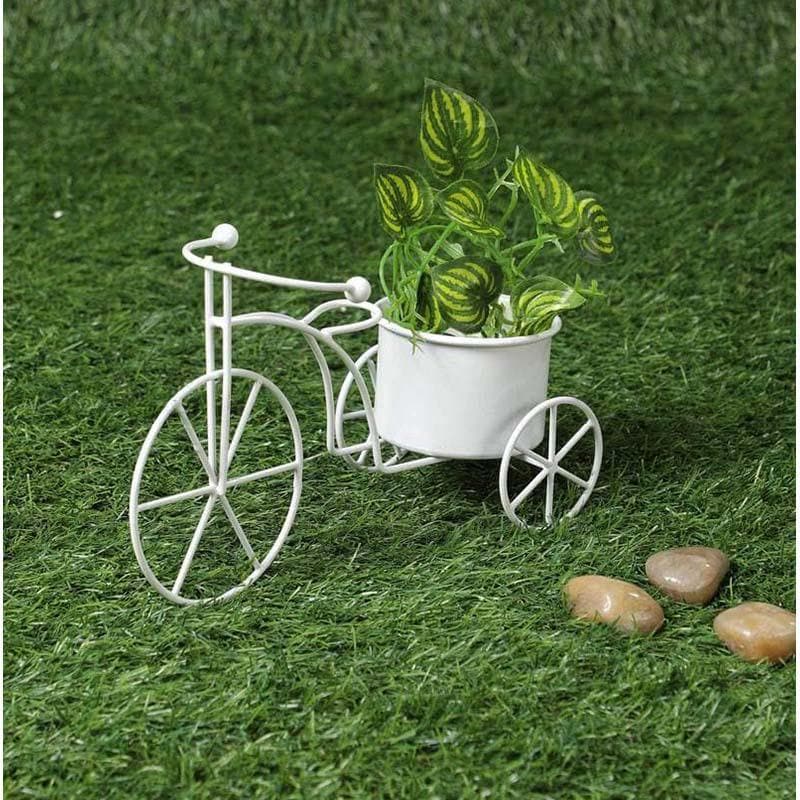 Buy Petite Bicycle Planter- White Pots & Planters from Vaaree