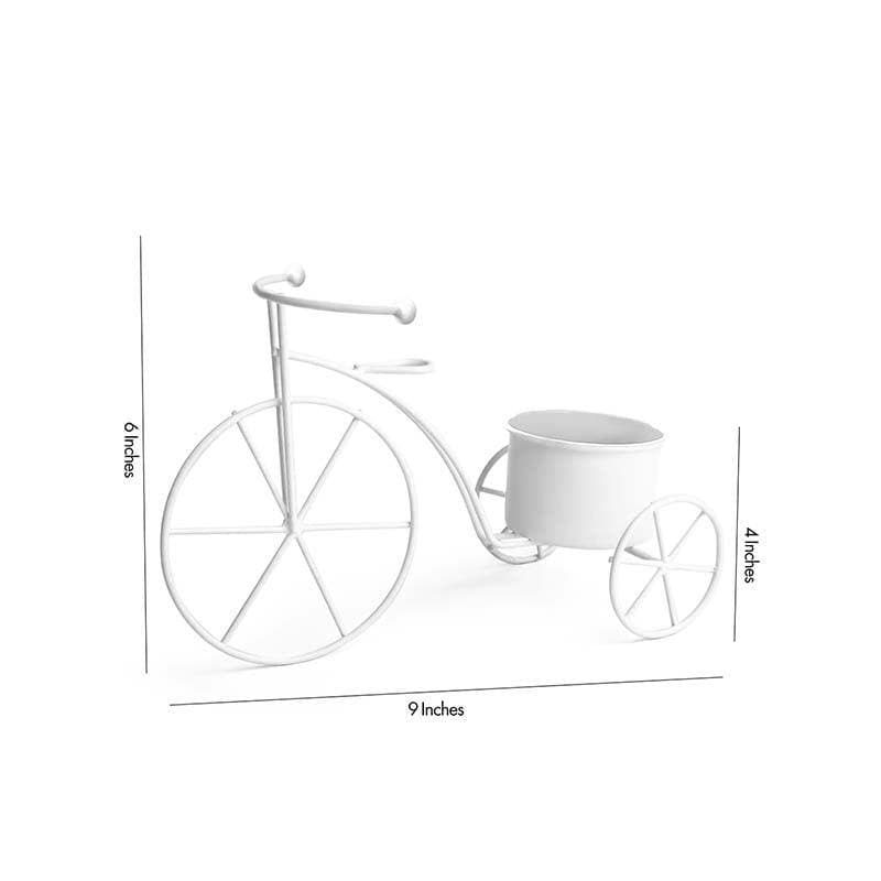 Buy Petite Bicycle Planter- White Pots & Planters from Vaaree