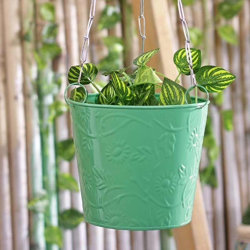 Buy Simply Solid Hanging Planter- Green Pots & Planters from Vaaree