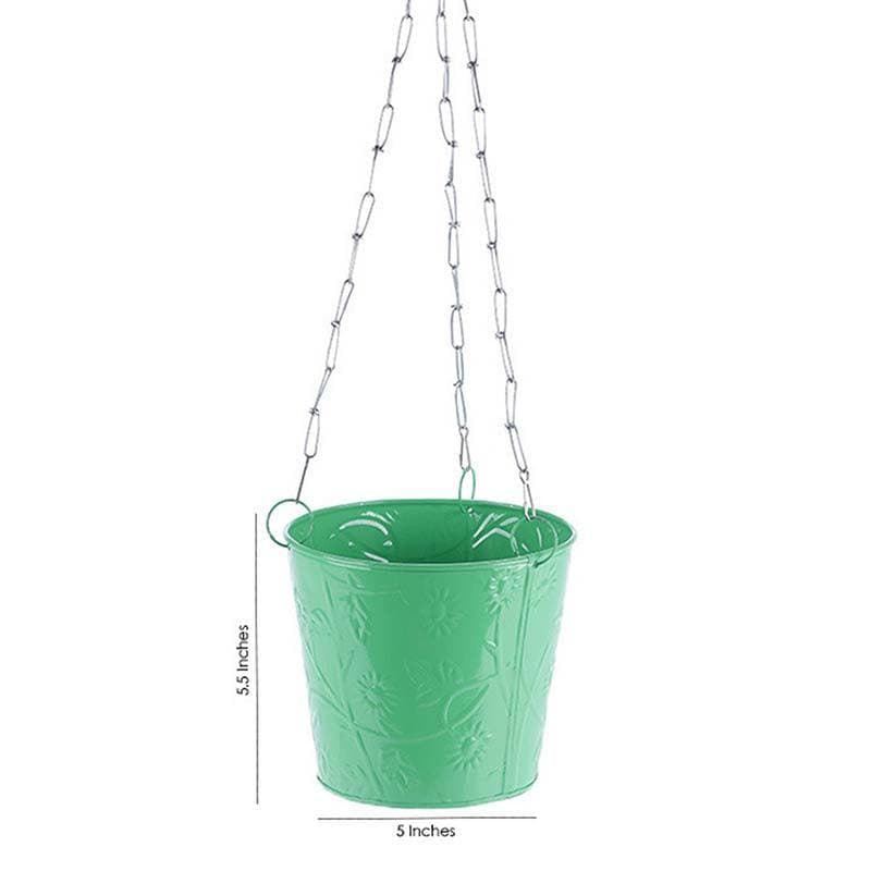 Buy Simply Solid Hanging Planter- Green Pots & Planters from Vaaree