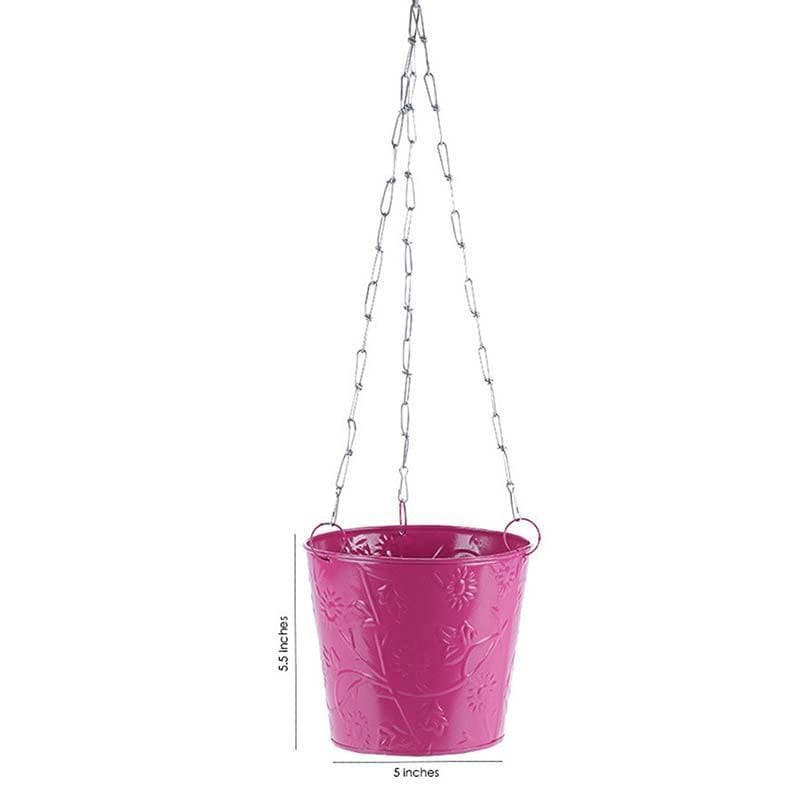 Buy Simply Solid Hanging Planter- Pink Pots & Planters from Vaaree