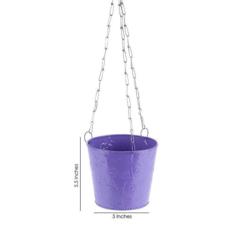 Buy Simply Solid Hanging Planter- Purple Pots & Planters from Vaaree