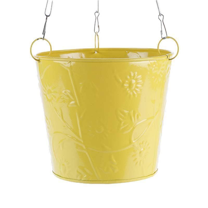 Buy Simply Solid Hanging Planter- Yellow Pots & Planters from Vaaree