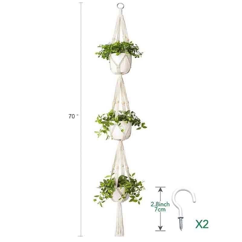 Buy Sofia Macrame Plant Hanger - Set Of Two Pots & Planters from Vaaree