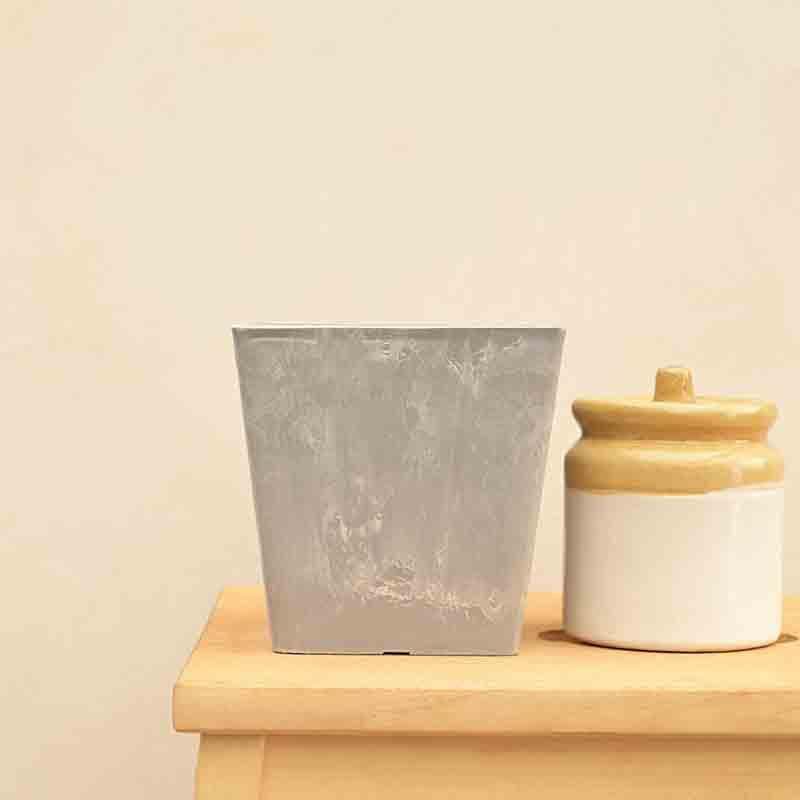 Buy UGAOO Hague Planter for Home & Balcony Garden- Light Grey Pots & Planters from Vaaree