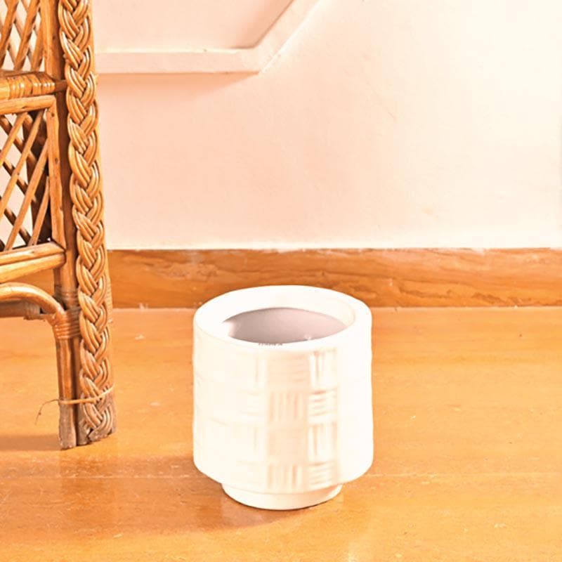 Buy Ugaoo Loved Flowers White Small Ceramic Pot Pots & Planters from Vaaree