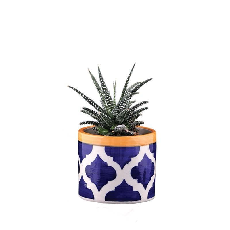 Buy Ugaoo Pipe Rose Blue Ceramic Pot Pots & Planters from Vaaree