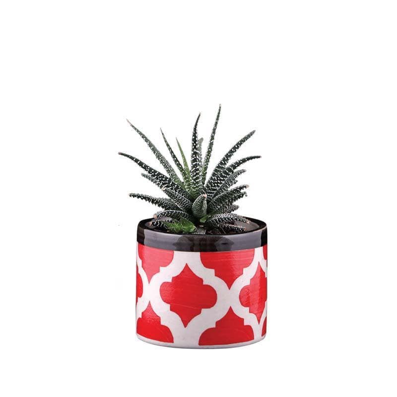 Buy Ugaoo Pipe Rose Red Ceramic Pot Pots & Planters from Vaaree