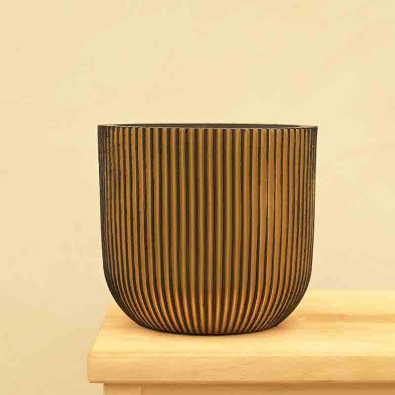 Buy UGAOO Planter Ball Groove- Black Gold Pots & Planters from Vaaree