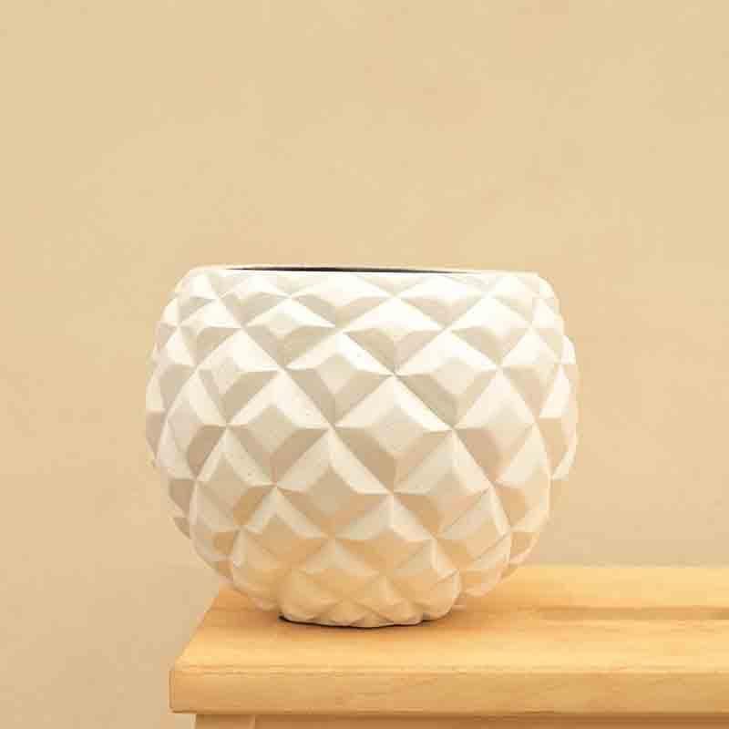 Buy UGAOO Planter Heraldry Vase Ball - White Pots & Planters from Vaaree