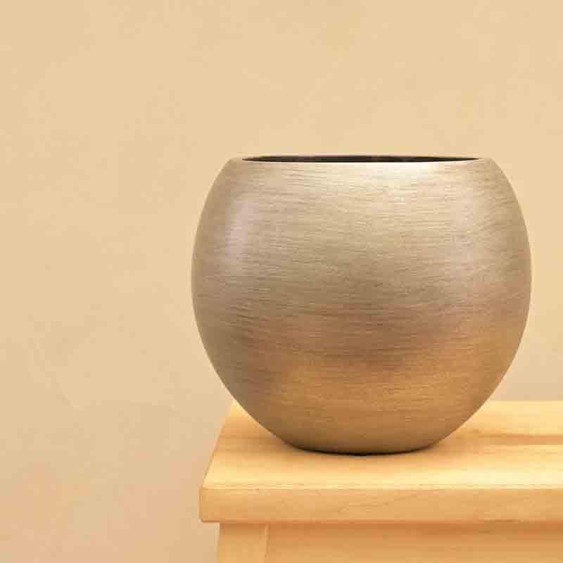 Buy UGAOO Planter Vase Ball Retro- Silver Pots & Planters from Vaaree