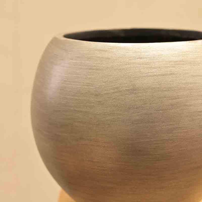Pots & Planters - UGAOO Planter Vase Ball Retro- Silver