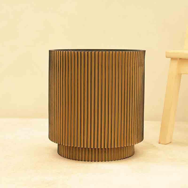 Buy UGAOO Planter Vase Cylinder Groove - Gold Pots & Planters from Vaaree