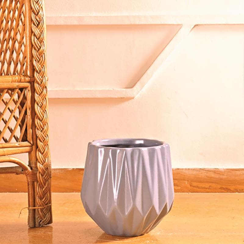 Buy Ugaoo Precious Horcrux Gray Ceramic Pot Pots & Planters from Vaaree