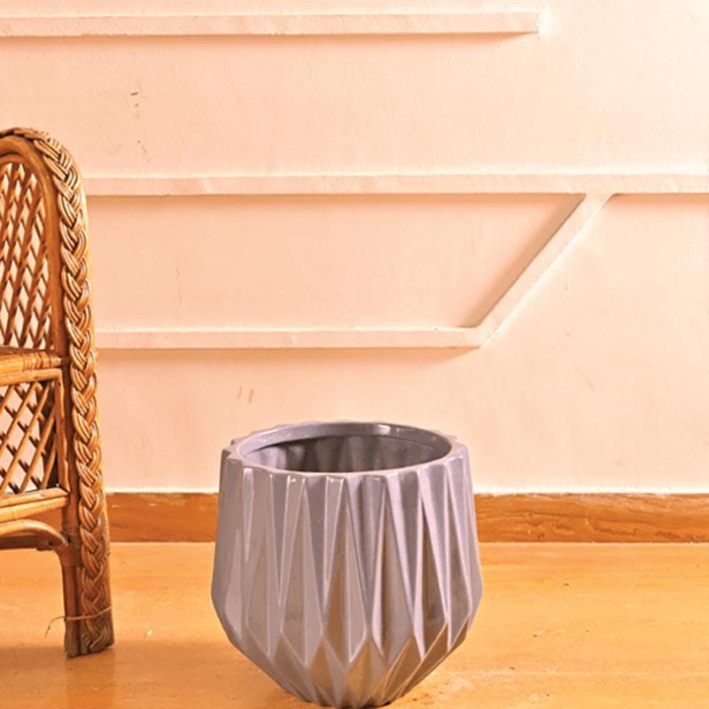 Buy Ugaoo Precious Horcrux Gray Ceramic Pot Pots & Planters from Vaaree