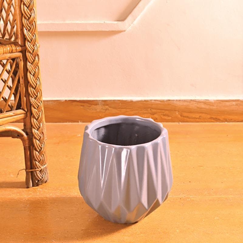 Buy Ugaoo Precious Horcrux Gray Ceramic Pot Pots & Planters from Vaaree