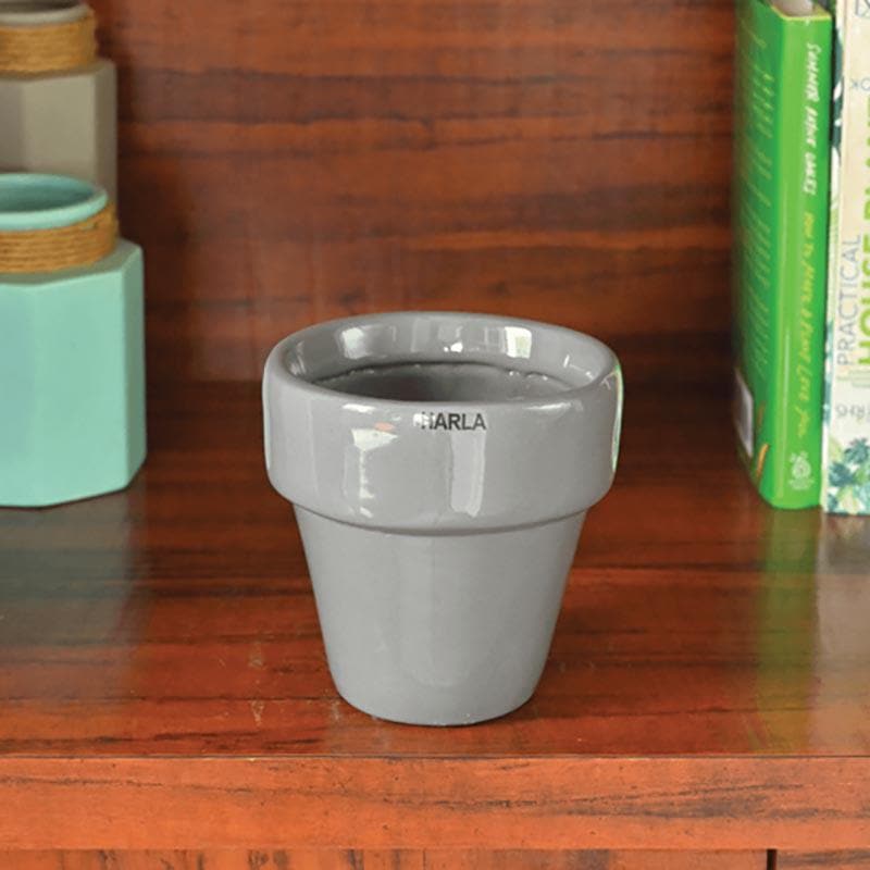 Buy Ugaoo The Dream Gray Small Ceramic Pot Pots & Planters from Vaaree