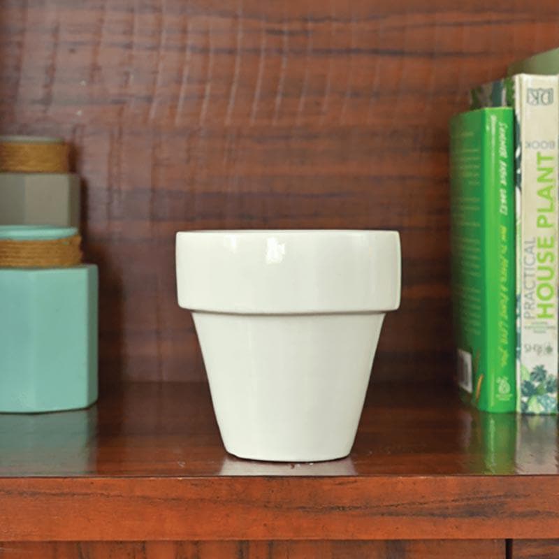 Buy Ugaoo The Dream White Small Ceramic Pot Pots & Planters from Vaaree