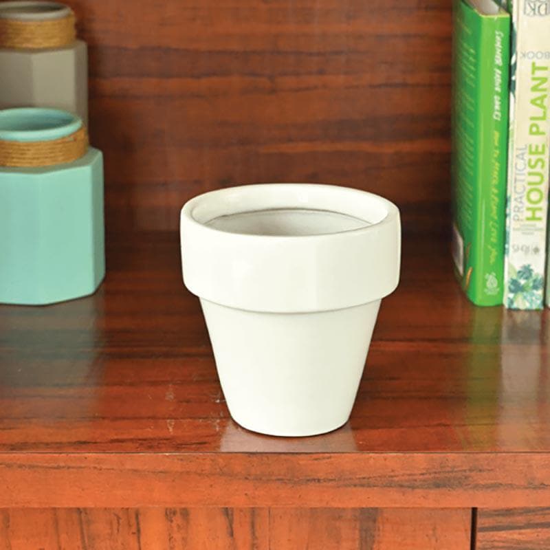 Buy Ugaoo The Dream White Small Ceramic Pot Pots & Planters from Vaaree