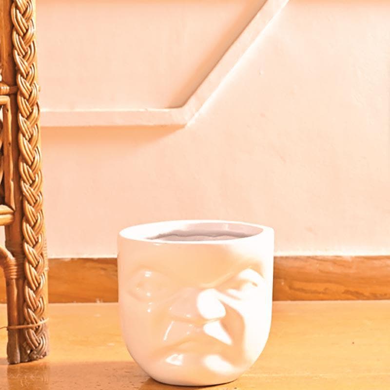 Buy Ugaoo Unwavered Love - Kids Angry Face Ceramic Pot Pots & Planters from Vaaree