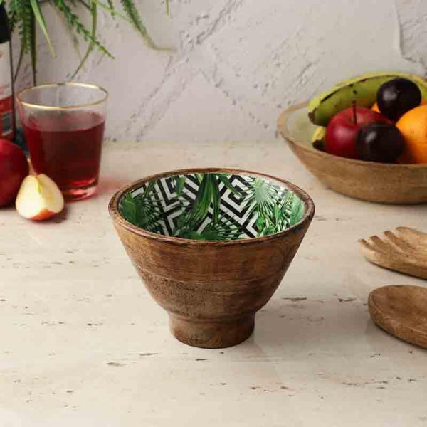 Buy Tropical Nirvana Wooden Bowl Salad Bowl from Vaaree