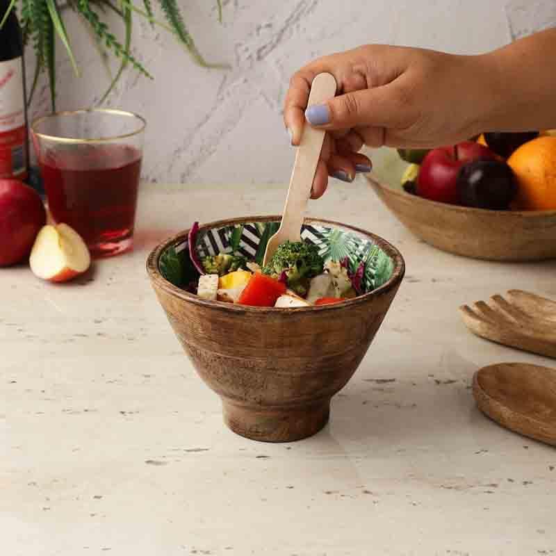 Buy Salad Bowl - Tropical Nirvana Wooden Bowl at Vaaree online