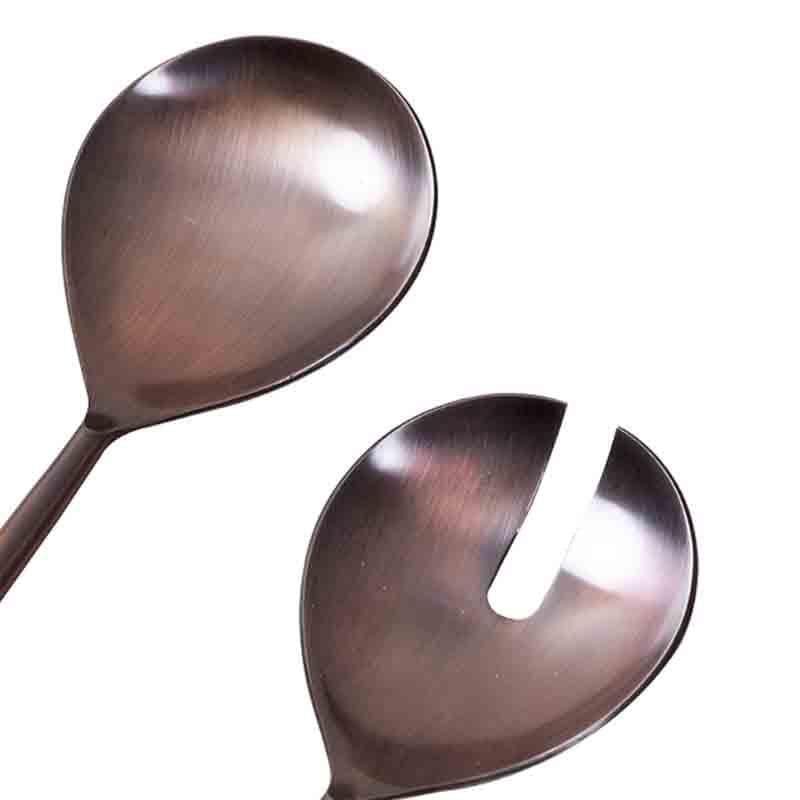 Buy Miaa Serving Spoon (Silver) - Set Of Two Salad Spoon from Vaaree