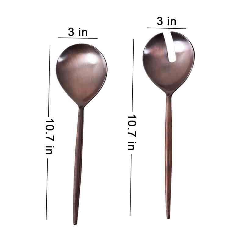 Buy Miaa Serving Spoon (Silver) - Set Of Two Salad Spoon from Vaaree