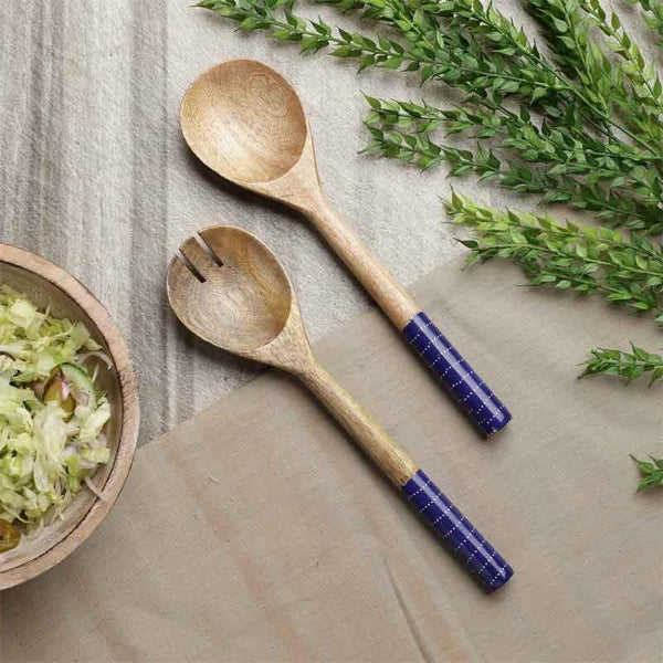 Buy Polka Dots Serving Spoon - Set Of Two Salad Spoon from Vaaree