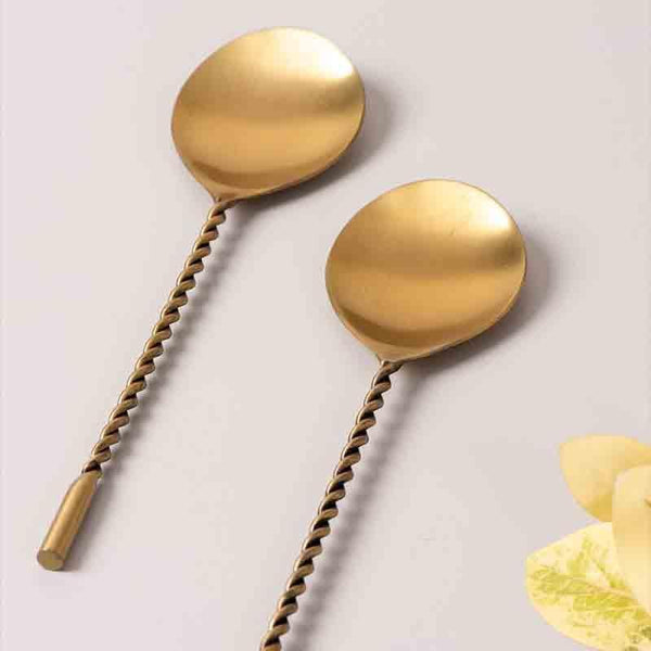 Buy Twisted Love Serving Spoon - Set Of Two Salad Spoon from Vaaree