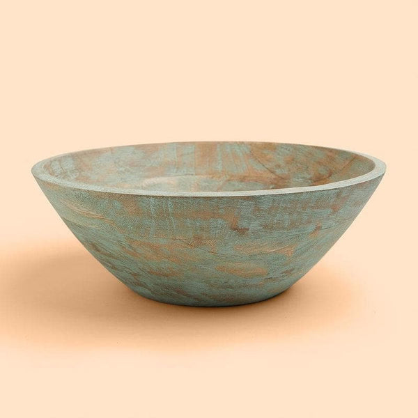 Buy Serving Bowl - Basic Wooden Bowl Gangtok Sage at Vaaree online