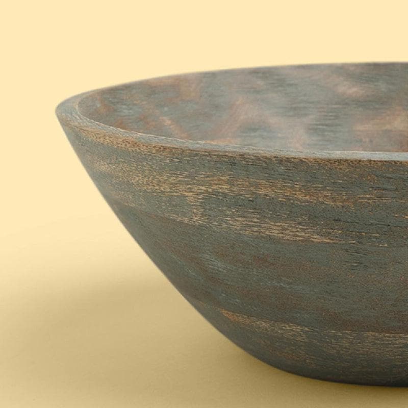Buy Serving Bowl - Basic Wooden Bowl Manali Grey at Vaaree online