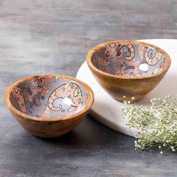 Buy Elysian Bowl (Grey) - Set Of Two Serving Bowl from Vaaree