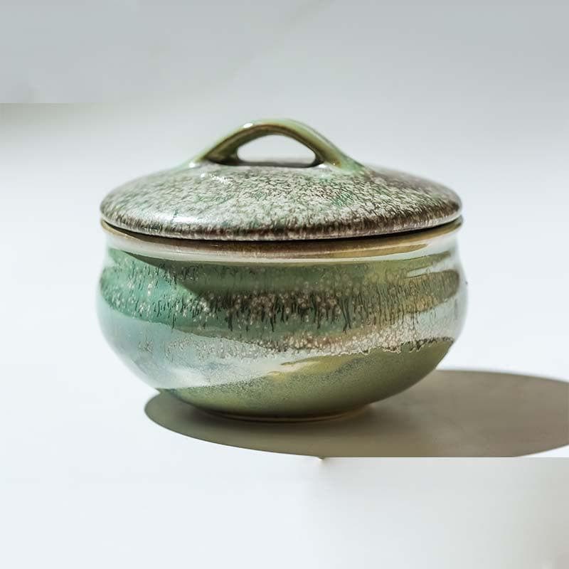 Buy Sage Saga Handi With Lid Serving Bowl from Vaaree