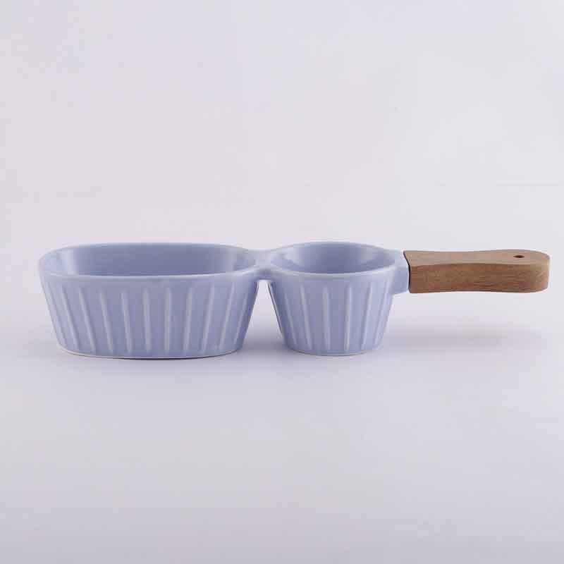 Platter - Bubbles Chips & Dip Serving Bowl - Blue