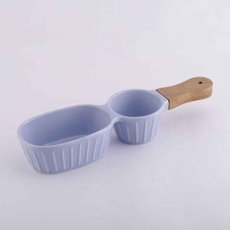 Platter - Bubbles Chips & Dip Serving Bowl - Blue