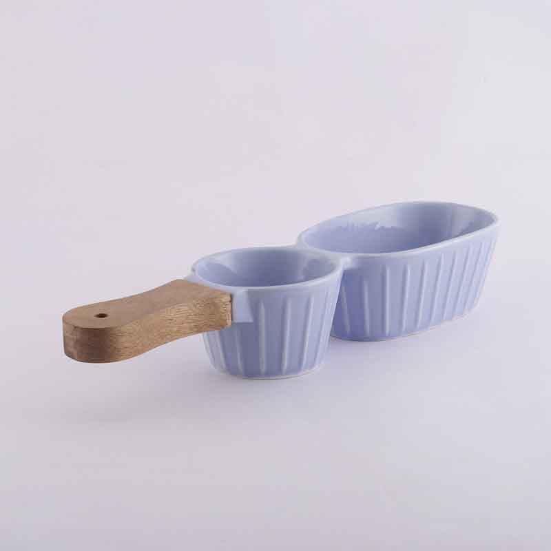 Platter - Bubbles Chips & Dip Serving Bowl - Blue