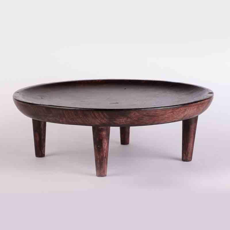 Buy Distressed Polpat Platter - Brown Platter from Vaaree