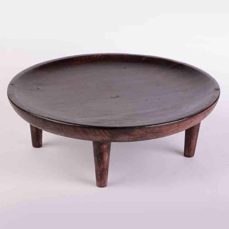 Buy Distressed Polpat Platter - Brown Platter from Vaaree