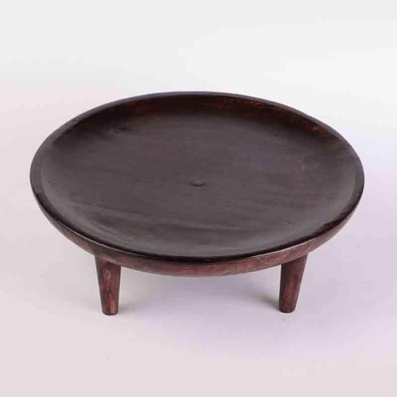 Buy Distressed Polpat Platter - Brown Platter from Vaaree