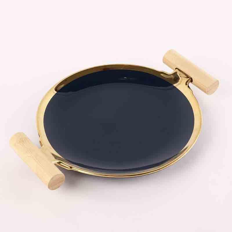 Buy Moonshine Platter With Handles - Royal Blue Platter from Vaaree