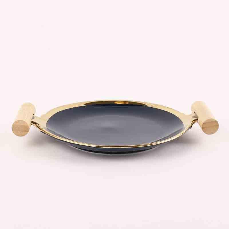 Buy Moonshine Platter With Handles - Royal Blue Platter from Vaaree